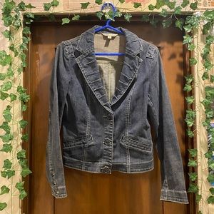 Dark Wash light blue Lined
Denim Jean Jacket